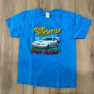 NHRA DRAG RACING AAA Fall Nationals Texas Motorplex T Shirt Large Gildan Blue.